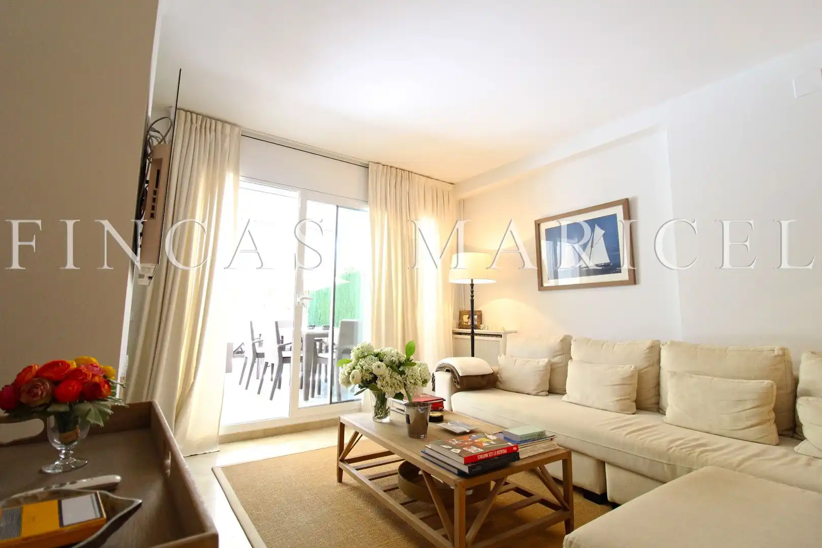 Wohnzimmer von Wohnung zum Verkauf in Sitges mit Klimaanlage, Heizung und Terrasse