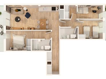 Appartement compact neuf avec balcon à vendre à Carrer Granada 21
