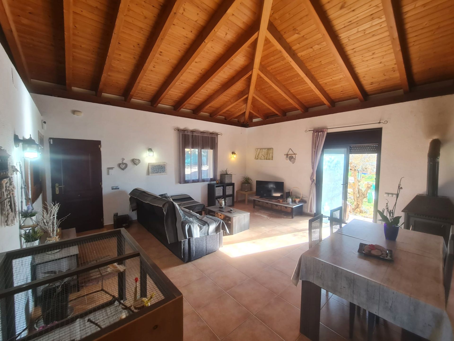 Sala d'estar de Finca rústica en venda en Palau-solità i Plegamans amb Aire condicionat, Calefacció i Jardí privat