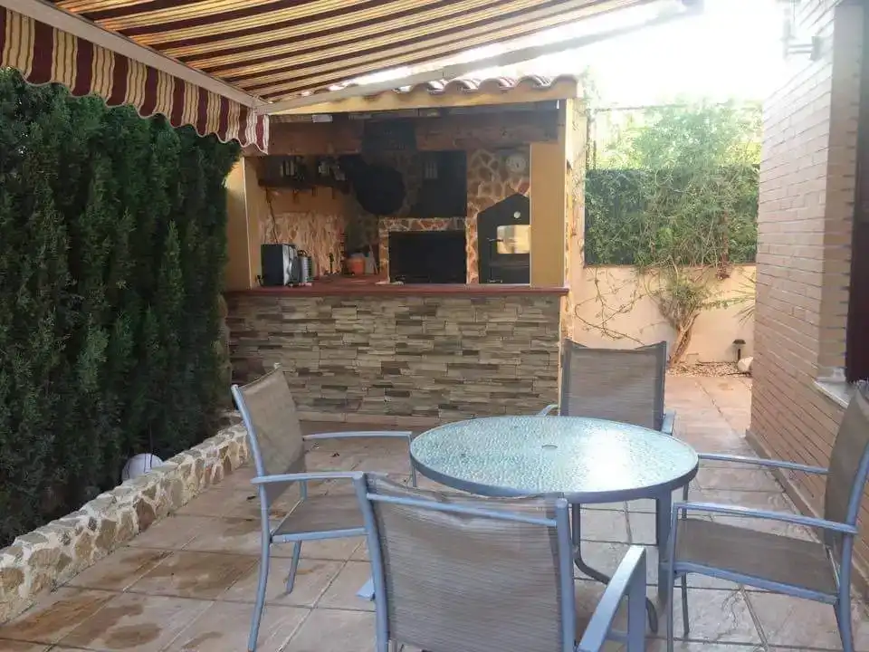 Terraza de Casa o chalet de alquiler en Murcia con Aire acondicionado, Jardín privado y Piscina