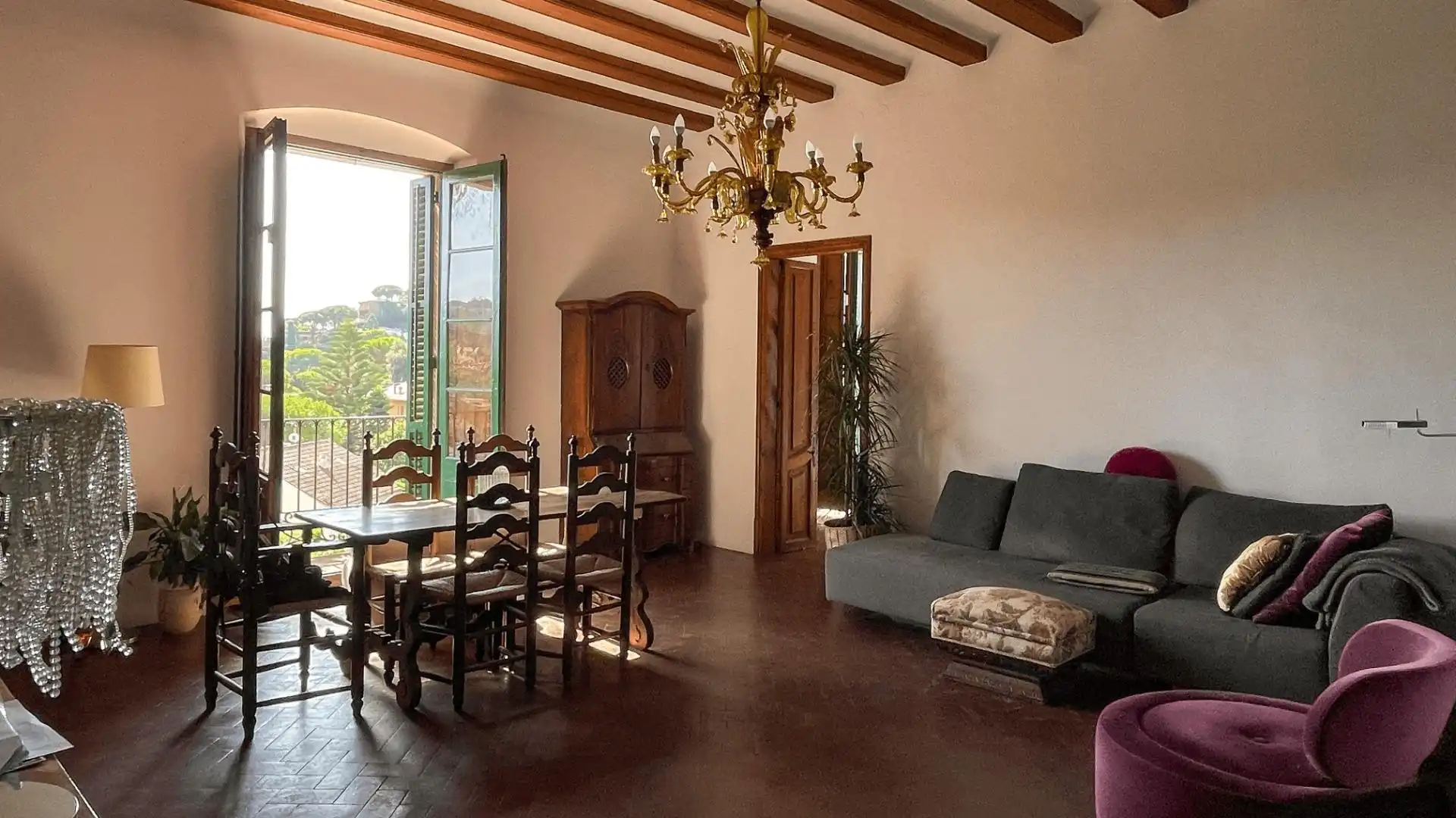 Wohnzimmer von Wohnung zur Miete in Cabrils mit Heizung, Privatgarten und Balkon