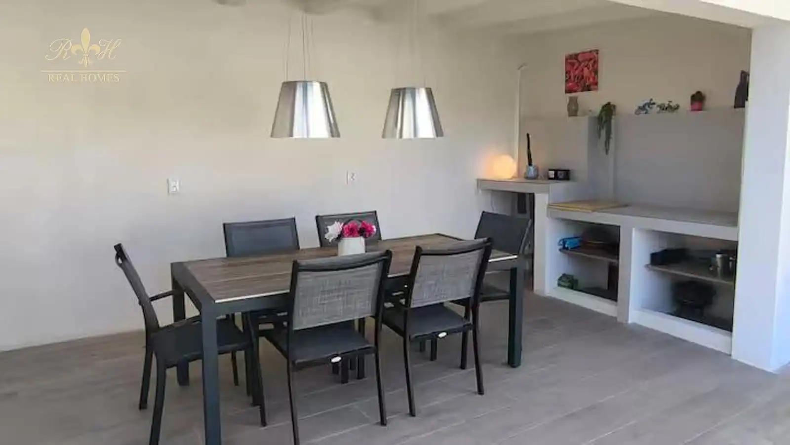 Esszimmer von Haus oder Chalet zur Miete in L'Alfàs del Pi mit Klimaanlage, Terrasse und Schwimmbad