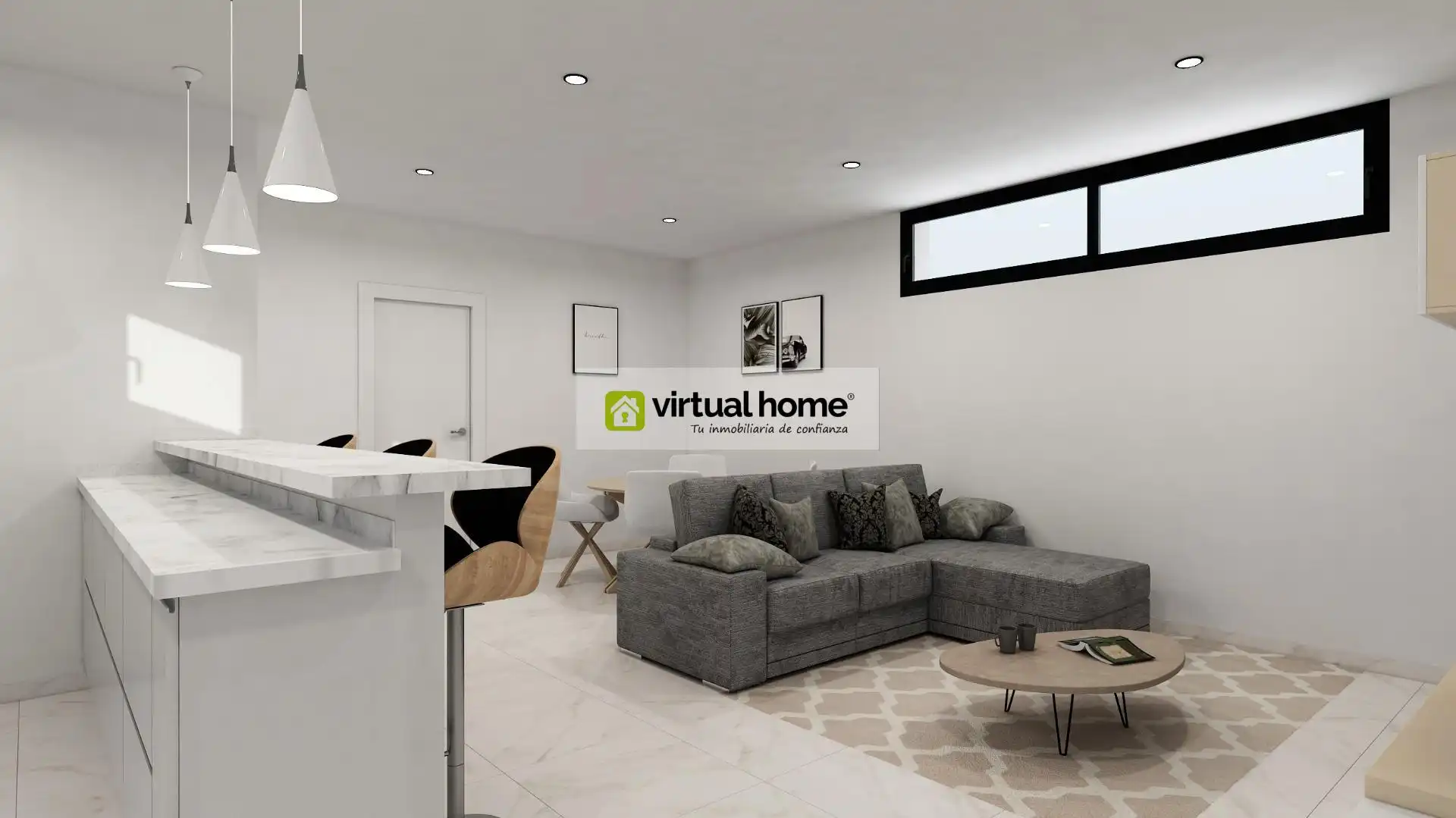 Sala d'estar de Casa o xalet en venda en La Nucia amb Aire condicionat, Parquet i Terrassa