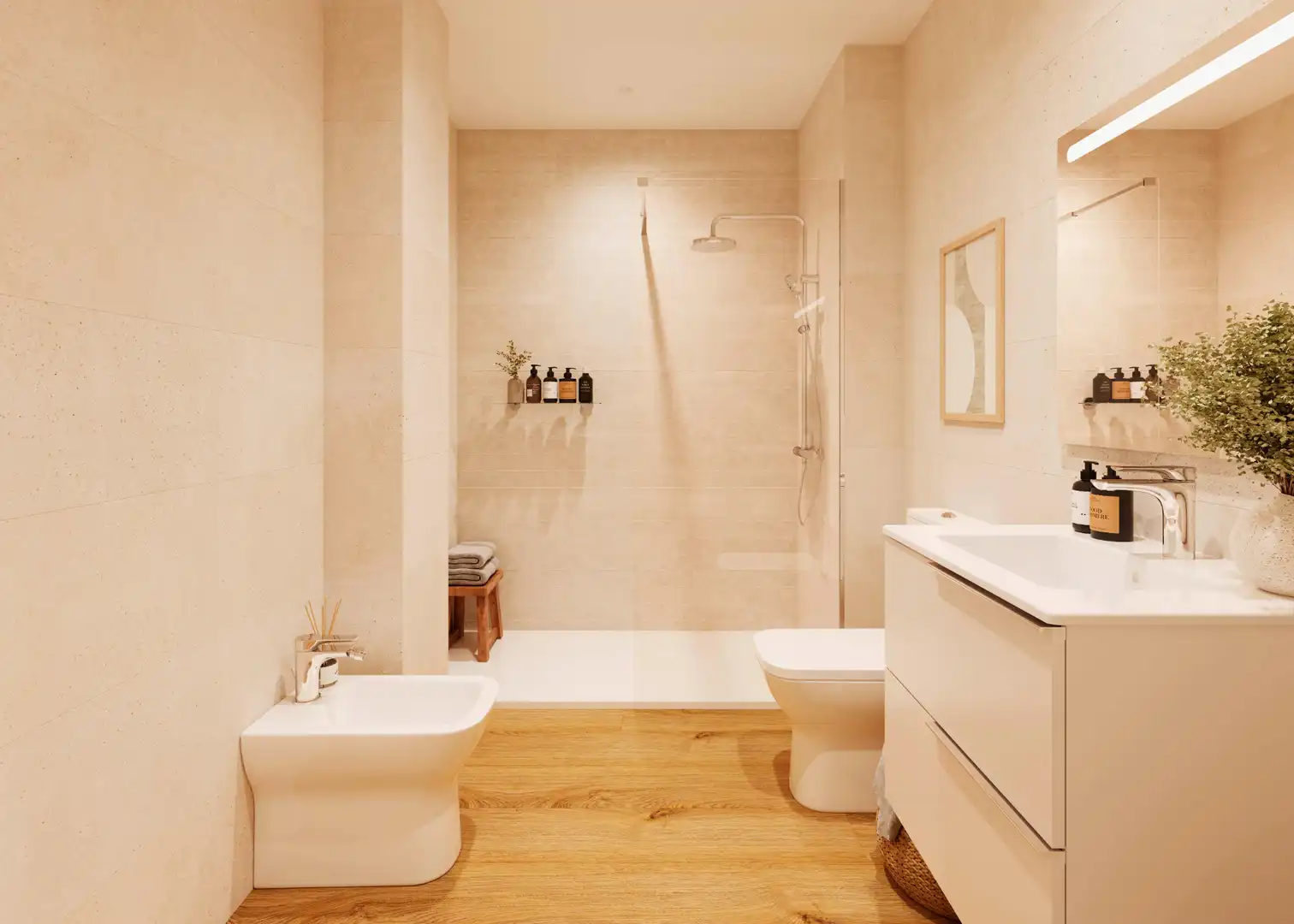 Baño de Ático en venta en Almería con Parquet, Terraza y Piscina comunitaria