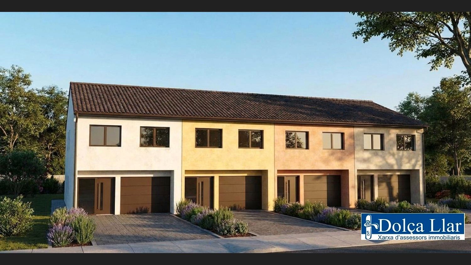 Exterior view of Single-family semi-detached for sale in Cantallops  with Air Conditioner, Heating and Private garden