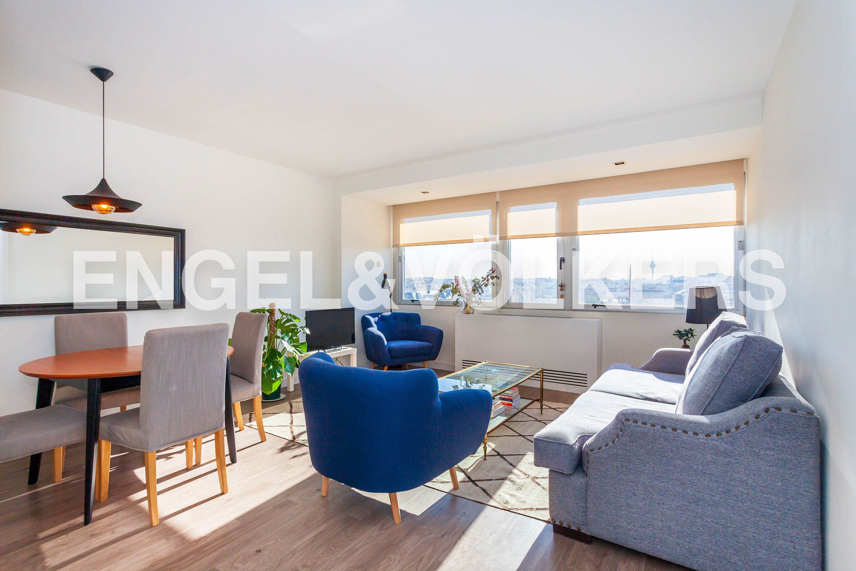 Living room of Flat for rent in  Madrid Capital  with Air Conditioner, Heating and Furnished