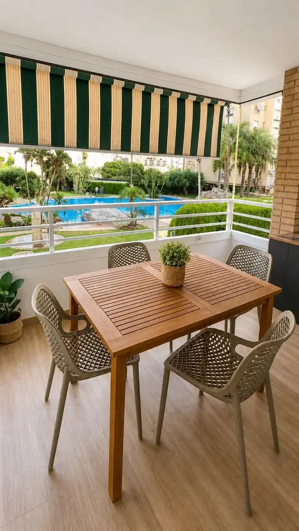 Terrace of Flat for rent in Alicante / Alacant  with Air Conditioner, Furnished and Balcony
