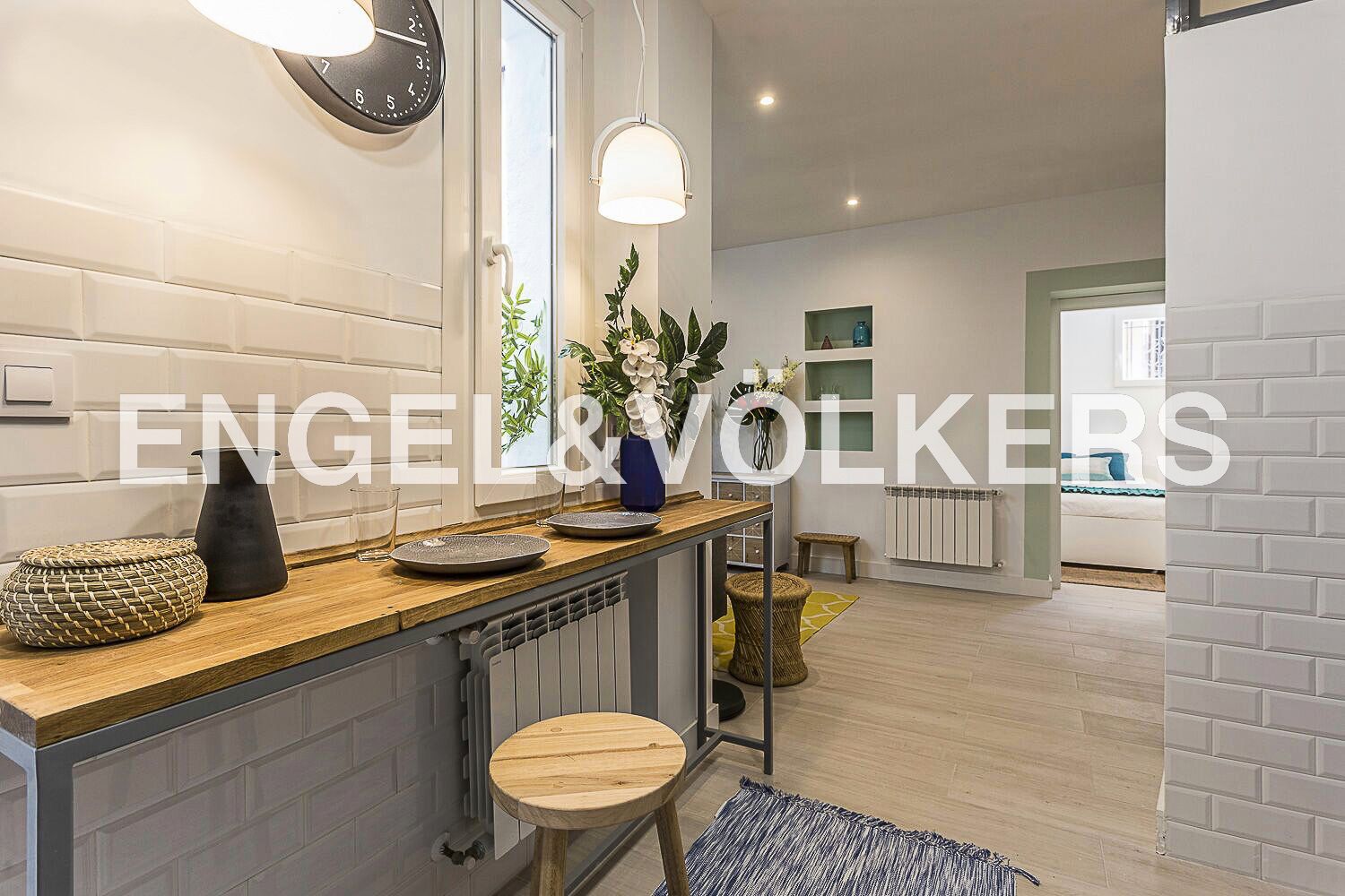 Kitchen of Apartment for sale in  Madrid Capital  with Air Conditioner and Heating