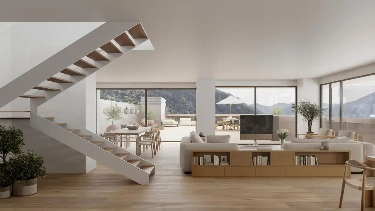 Sala de estar de Dúplex en venta en Escaldes – Engordany con Calefacción y Terraza