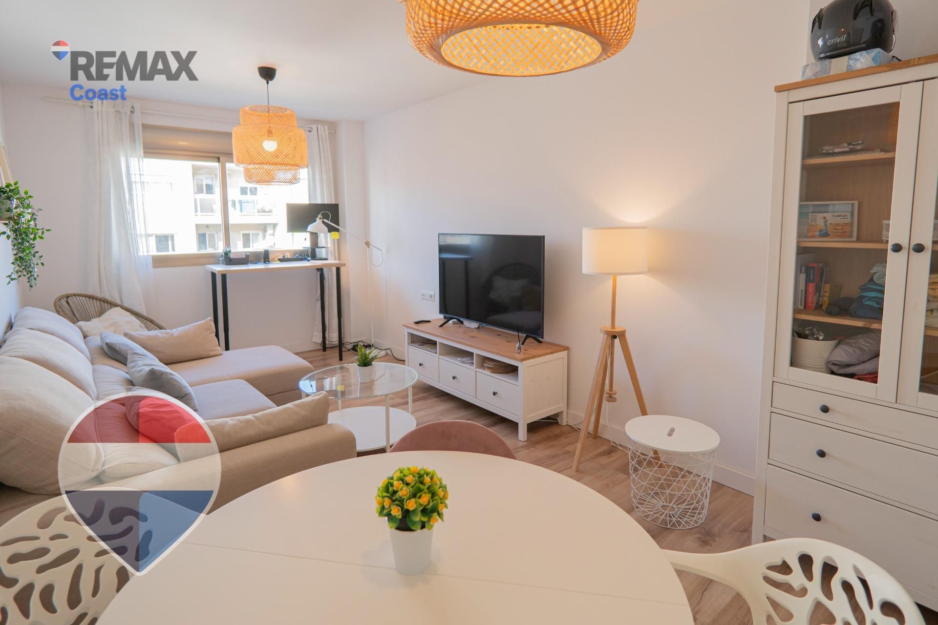 Living room of Flat for sale in Málaga Capital  with Air Conditioner, Private garden and Storage room