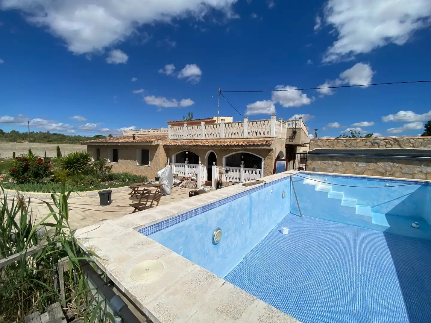 Piscina de Finca rústica en venta en Sax con Aire acondicionado, Calefacción y Jardín privado