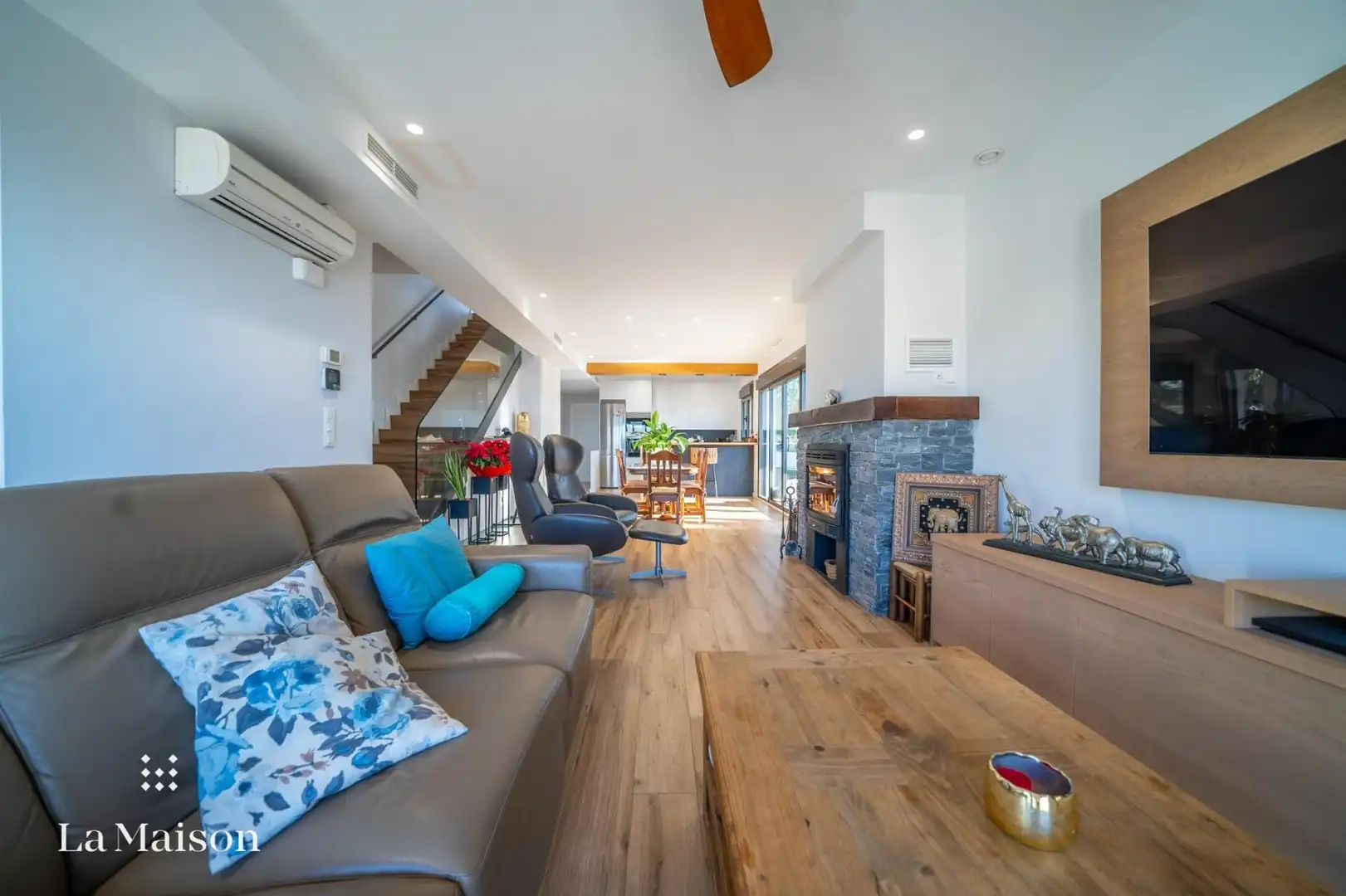 Sala de estar de Casa o chalet en venta en Caldes d'Estrac con Aire acondicionado, Calefacción y Jardín privado