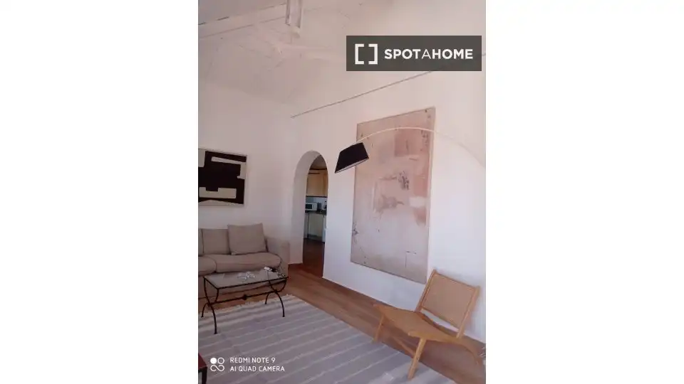 Sala d'estar de Apartament per a compartir en Mijas amb Aire condicionat, Terrassa i Moblat