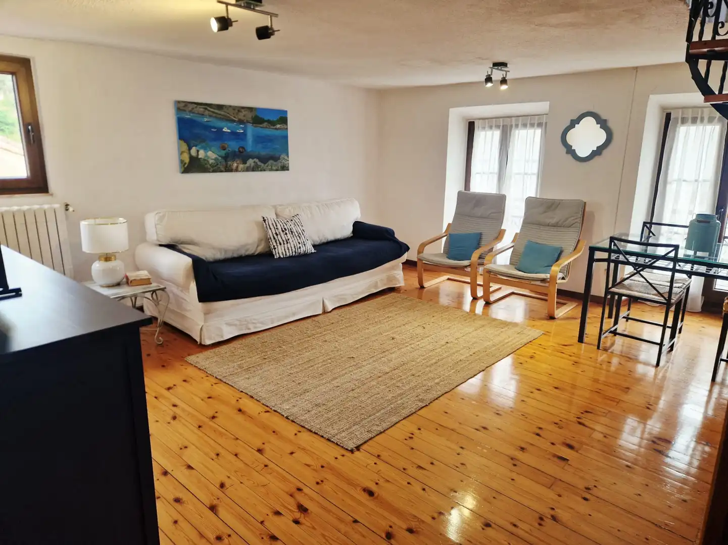 Sala de estar de Casa adosada en venta en Soto del Barco con Calefacción y Terraza