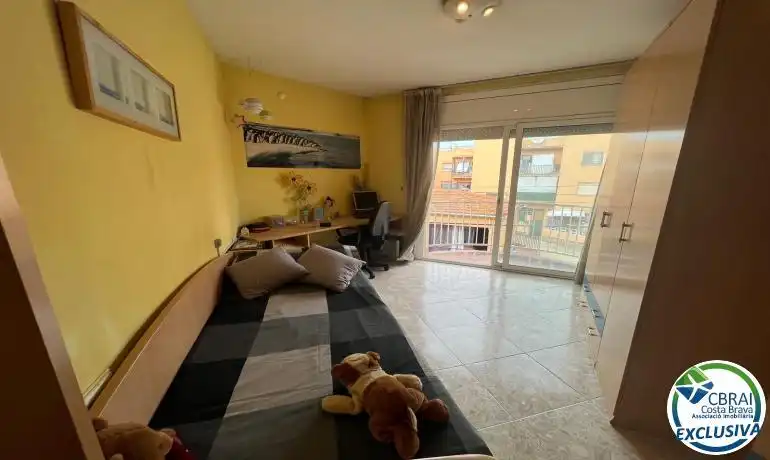 Bedroom of Flat for sale in Roses  with Heating, Terrace and Furnished