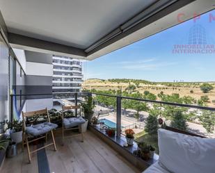 Terrace of Flat to rent in  Madrid Capital  with Air Conditioner, Heating and Parquet flooring