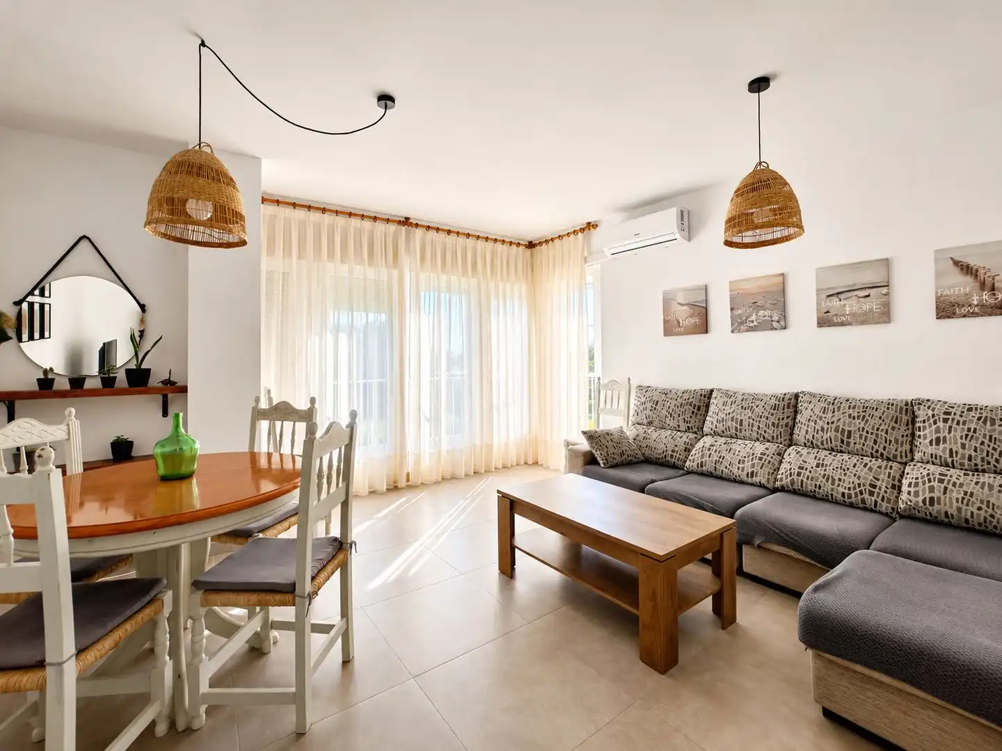 Living room of Apartments for rent in Jávea / Xàbia  with Air Conditioner, Terrace and Swimming Pool