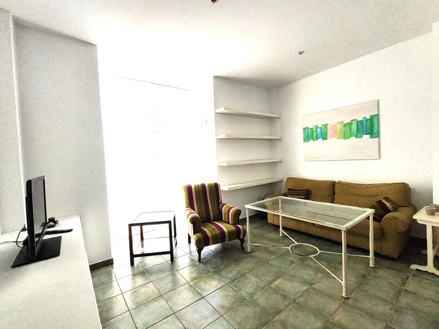 Sala de estar de Piso de alquiler en Huelva con Aire acondicionado, Amueblado y Balcón