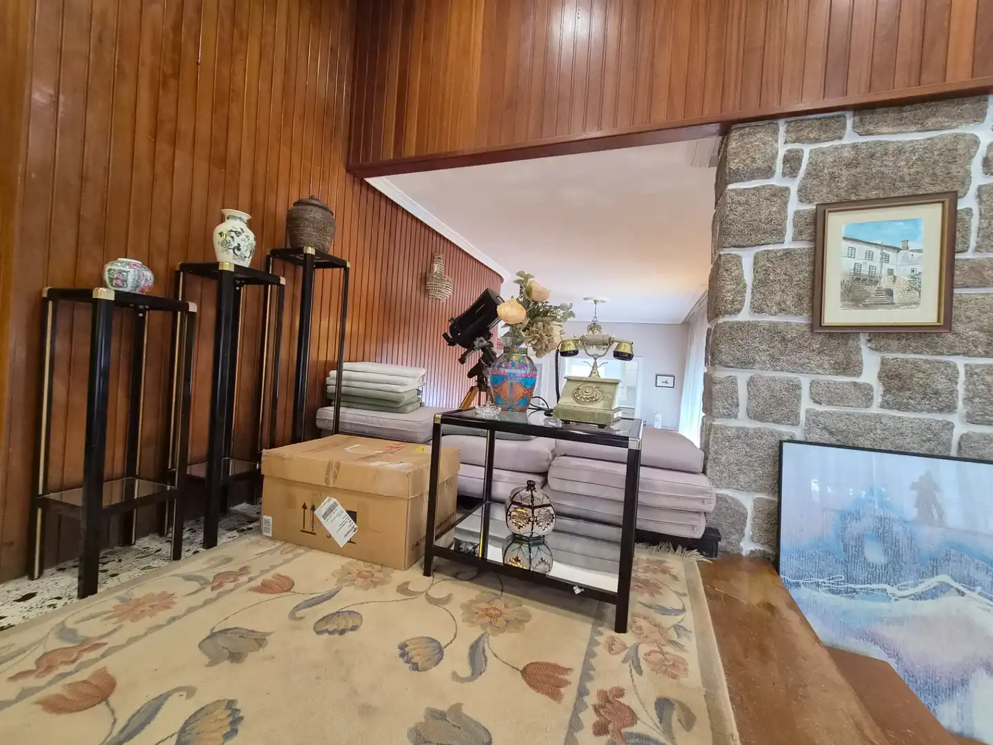 Sala de estar de Casa o chalet en venta en Oleiros con Calefacción, Jardín privado y Parquet