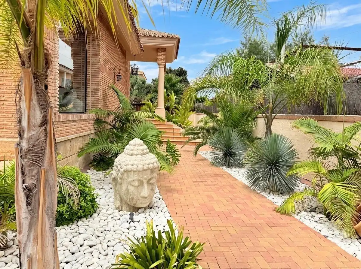 Terraza de Casa o chalet en venta en San Vicente del Raspeig / Sant Vicent del Raspeig con Aire acondicionado, Jardín privado y Terraza