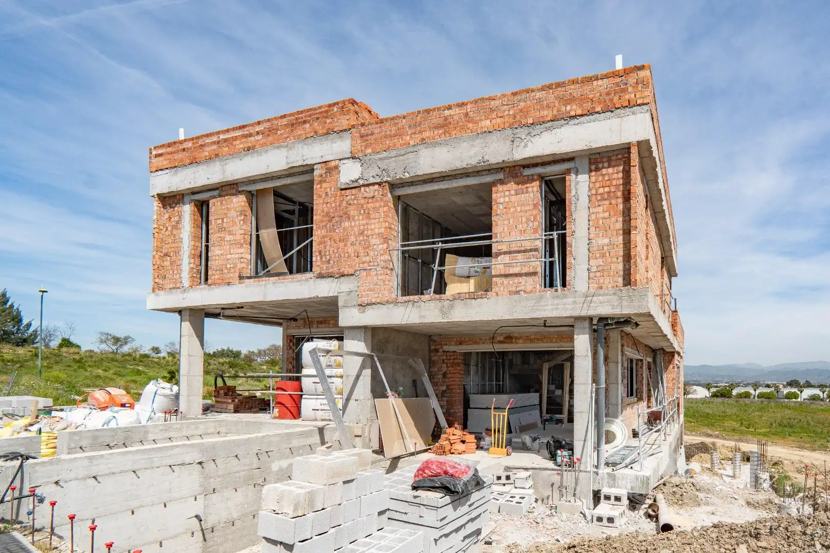 Exterior view of Detached homes for sale in Alhaurín de la Torre  with Air Conditioner and Swimming Pool