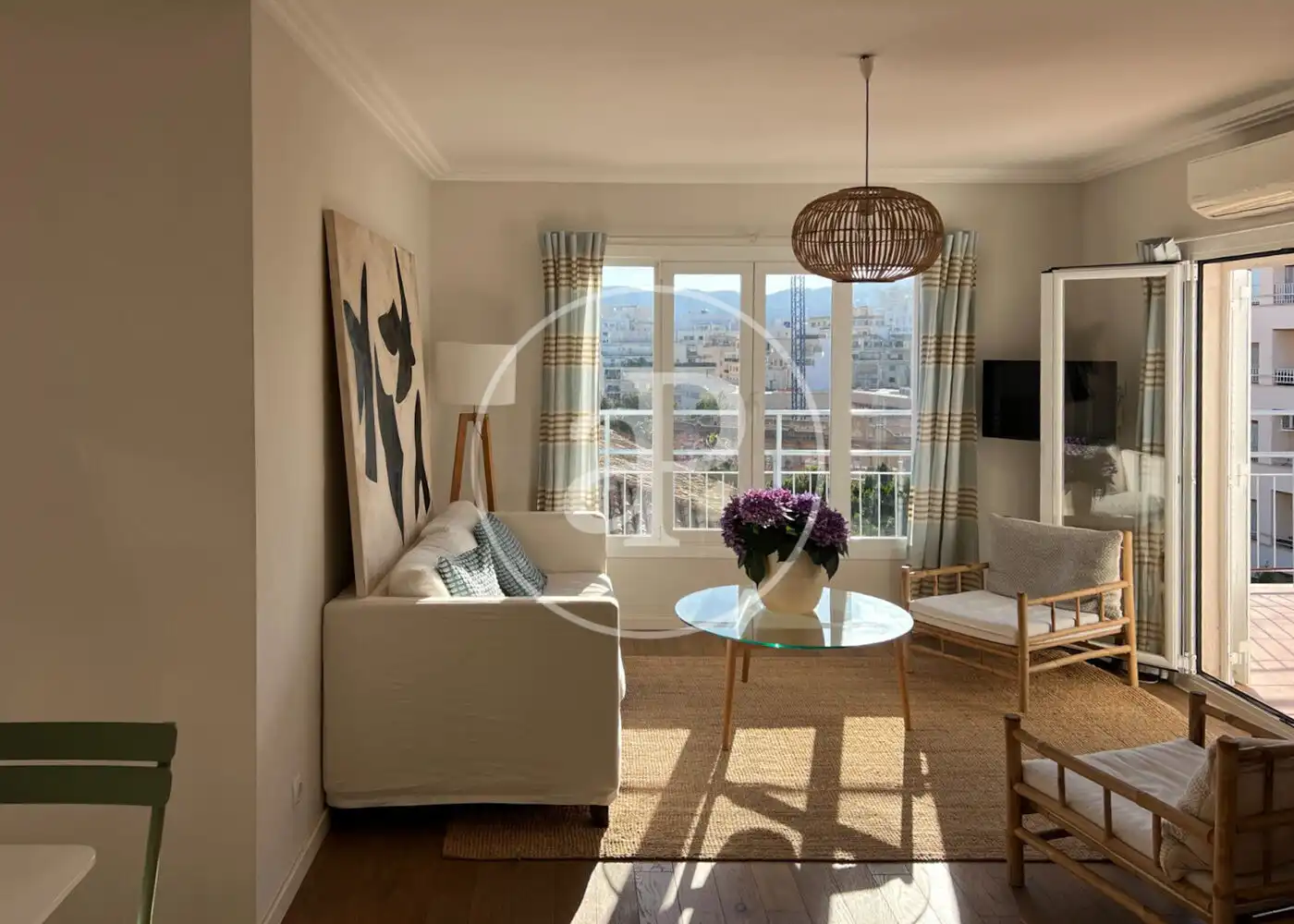 Wohnzimmer von Wohnung zur Miete in  Palma de Mallorca mit Klimaanlage, Heizung und Terrasse