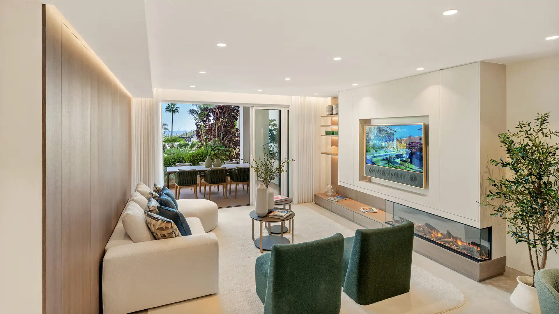 Sala de estar de Planta baja en venta en Estepona con Aire acondicionado, Terraza y Trastero