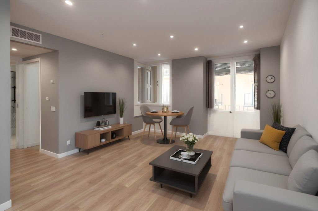 Sala d'estar de Apartament en venda en  Barcelona Capital amb Aire condicionat, Calefacció i Parquet