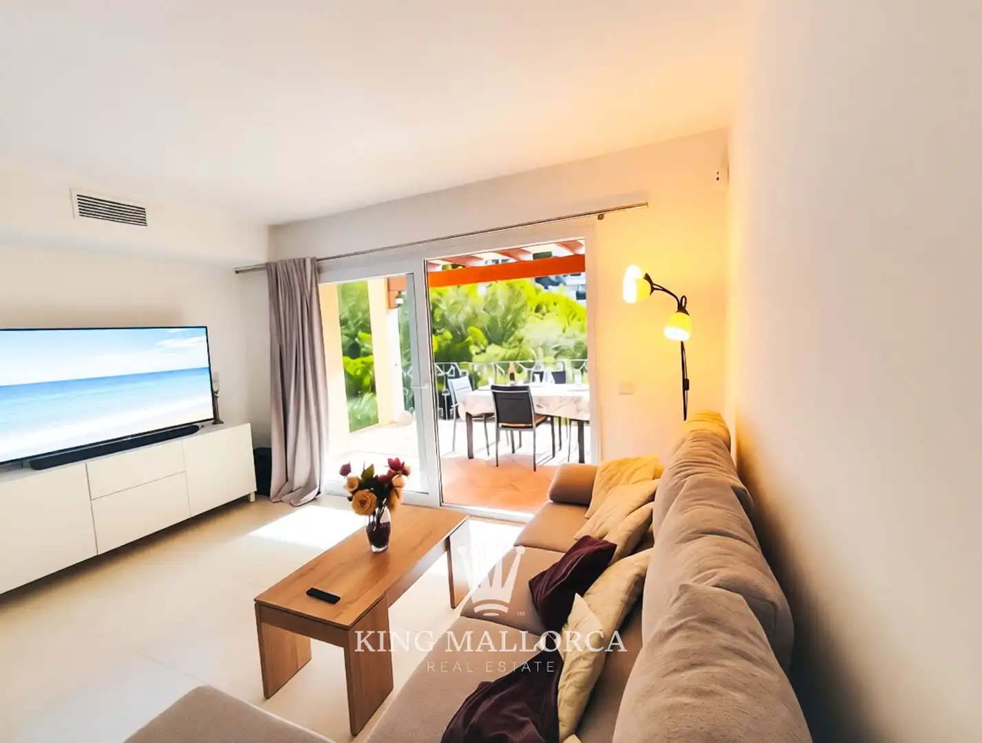 Wohnzimmer von Wohnungen zur Miete in Andratx mit Klimaanlage, Heizung und Terrasse