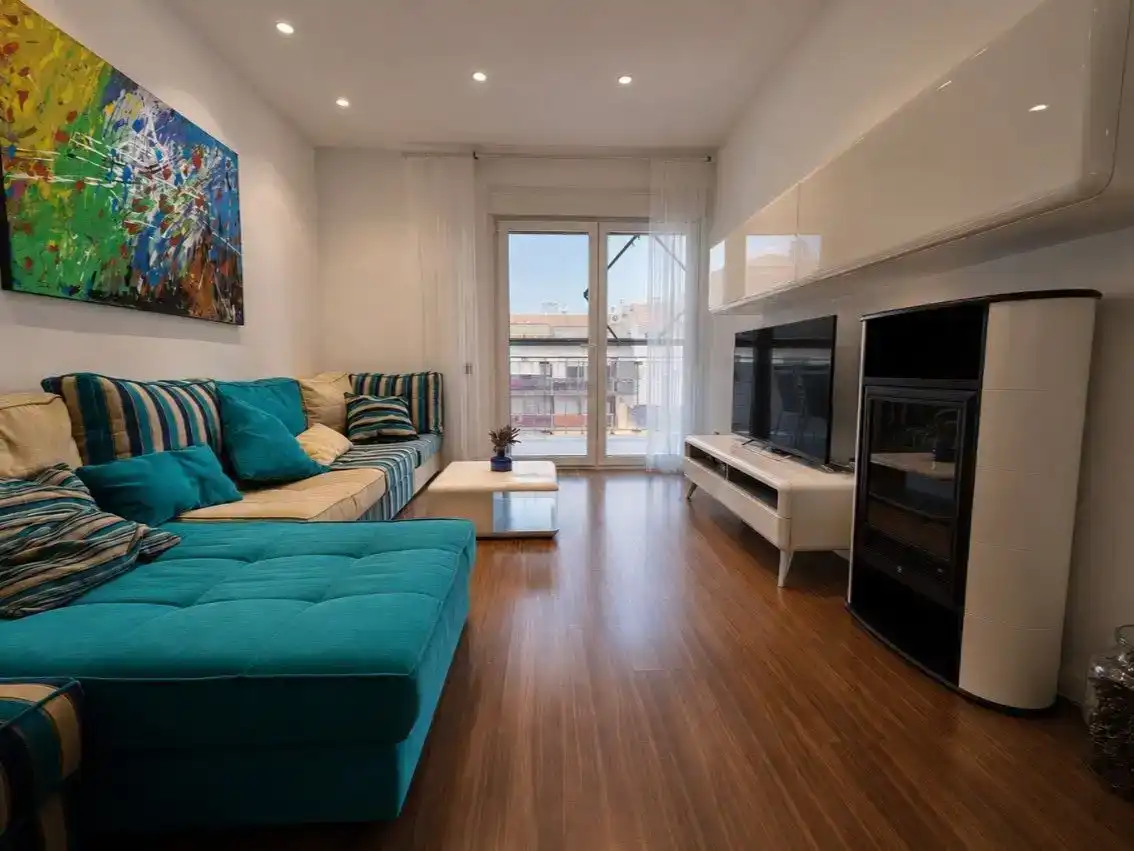 Wohnzimmer von Wohnung zum Verkauf in Salou mit Klimaanlage, Schwimmbad und Balkon