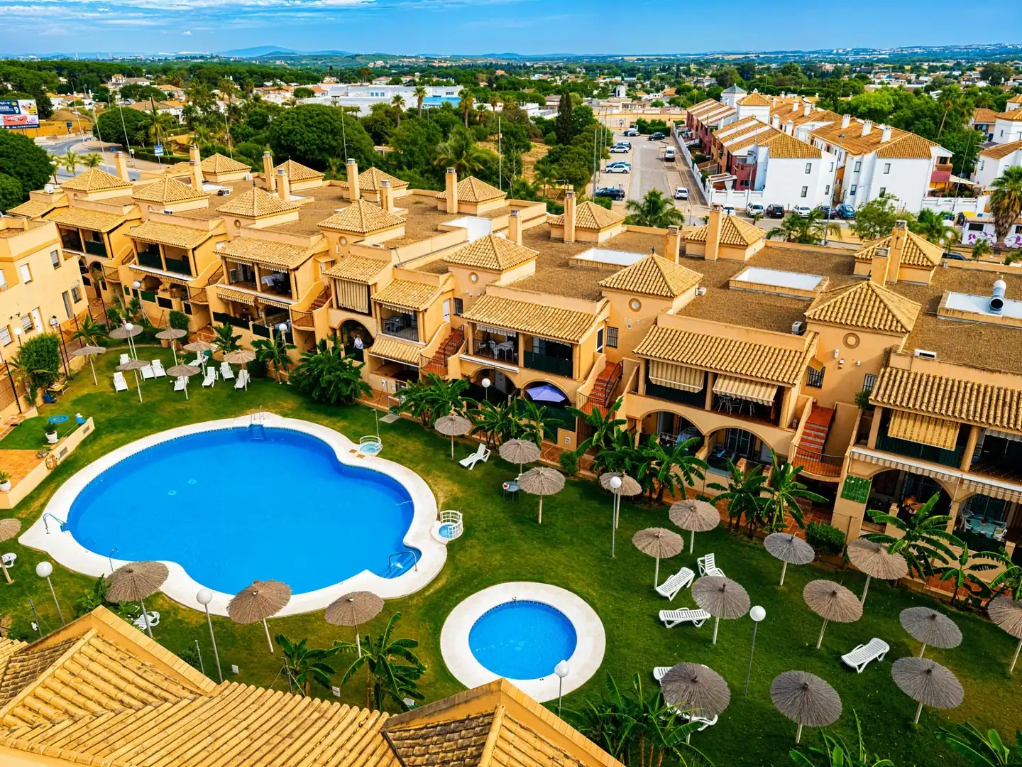 Vista exterior de Apartamento en venta en Chiclana de la Frontera con Aire acondicionado, Jardín privado y Terraza