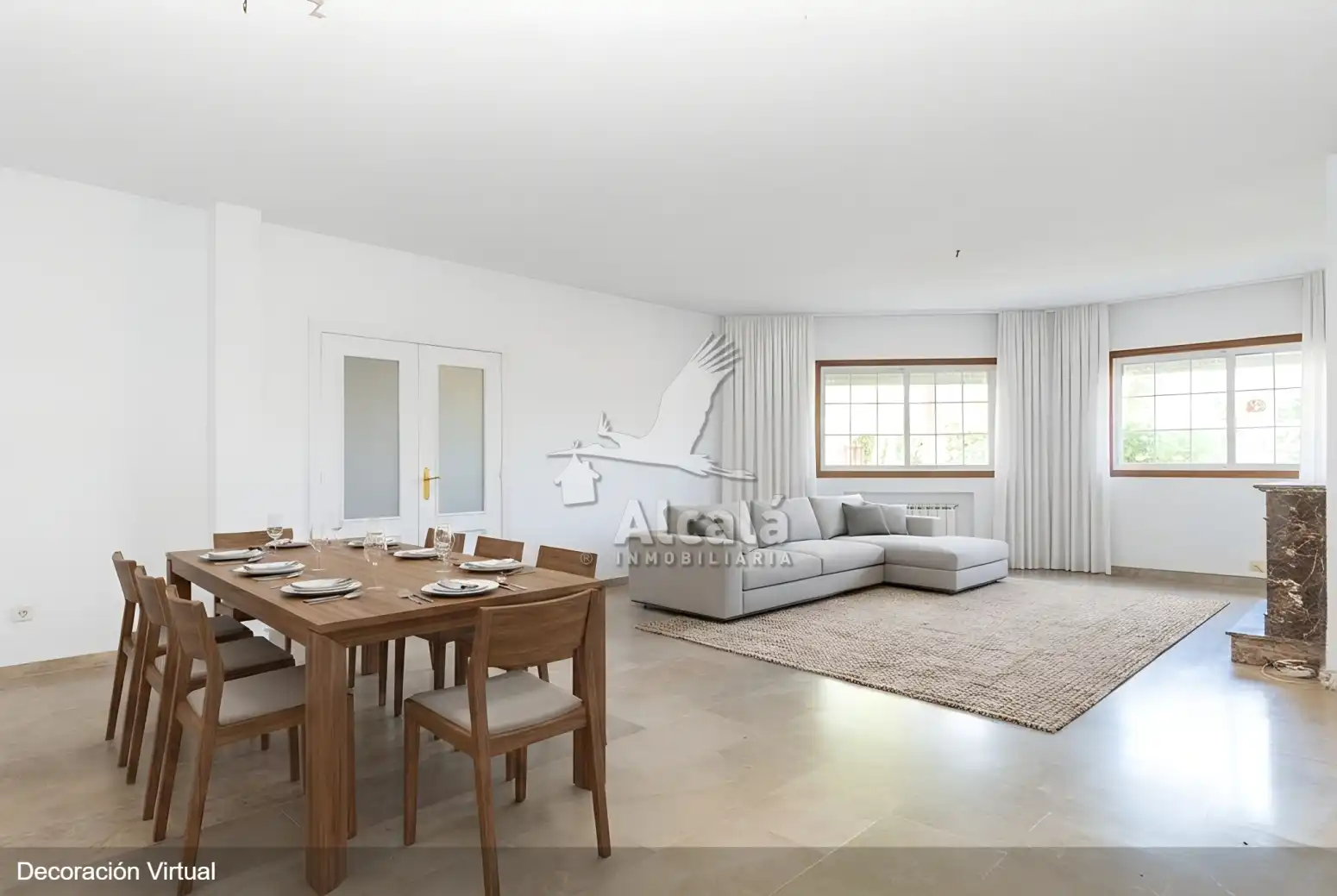 Sala de estar de Casa adosada en venta en Villalbilla con Aire acondicionado, Calefacción y Parquet