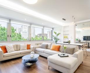 Living room of Apartment to rent in  Madrid Capital  with Air Conditioner, Heating and Parquet flooring