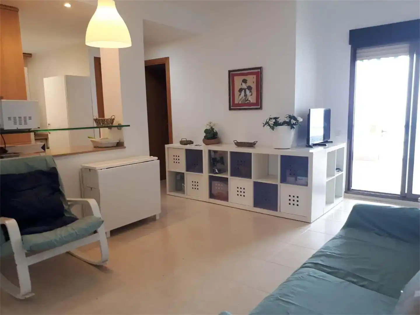 Sala d'estar de Apartament de lloguer en Tavernes de la Valldigna amb Moblat