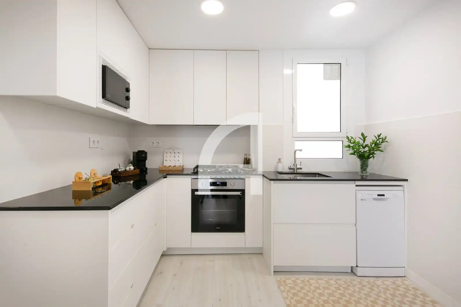 Küche von Wohnung zur Miete in Barcelona mit Klimaanlage, Heizung und Parkett
