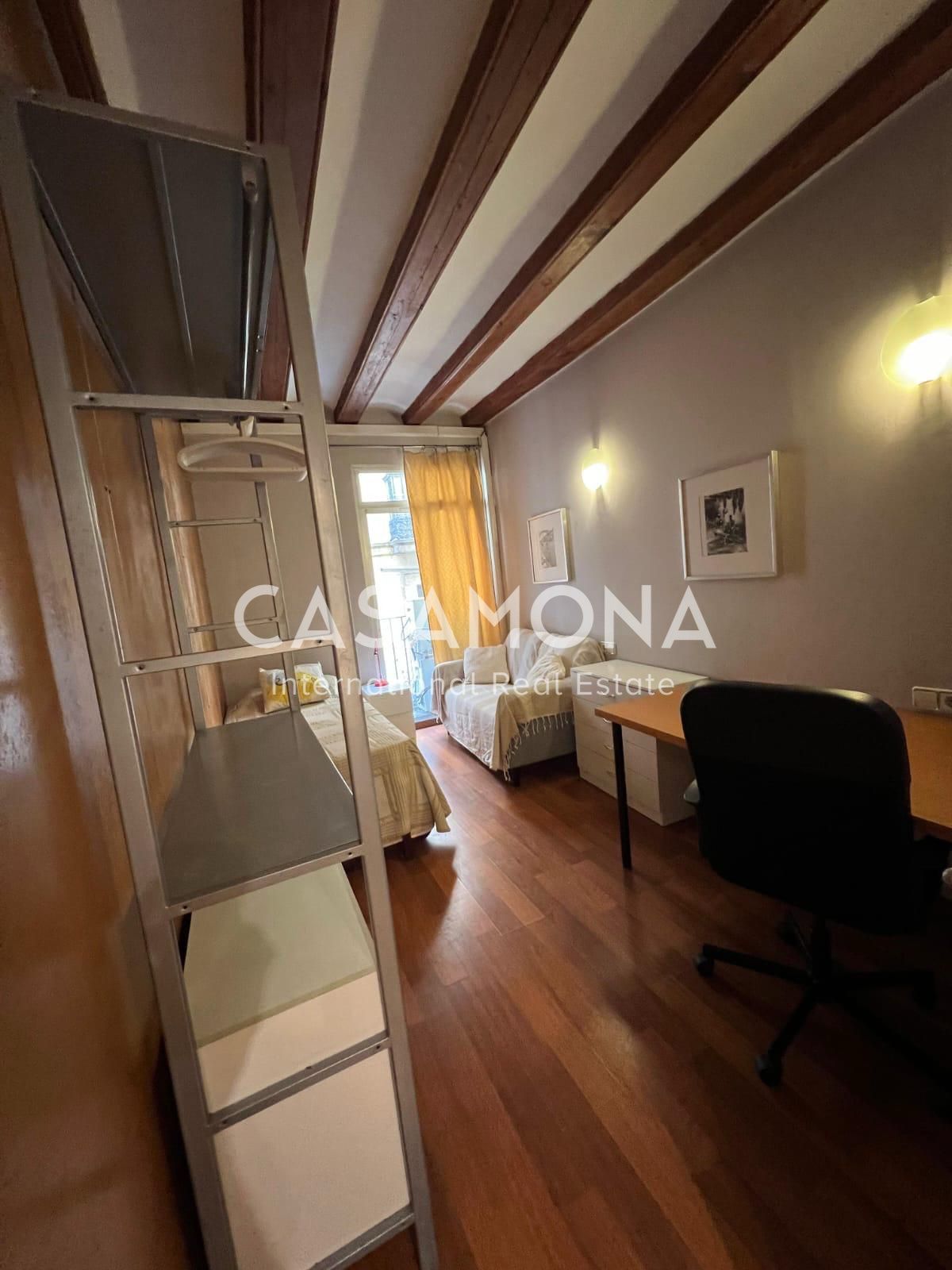 Bedroom of Apartment to rent in  Barcelona Capital  with Air Conditioner, Furnished and Balcony