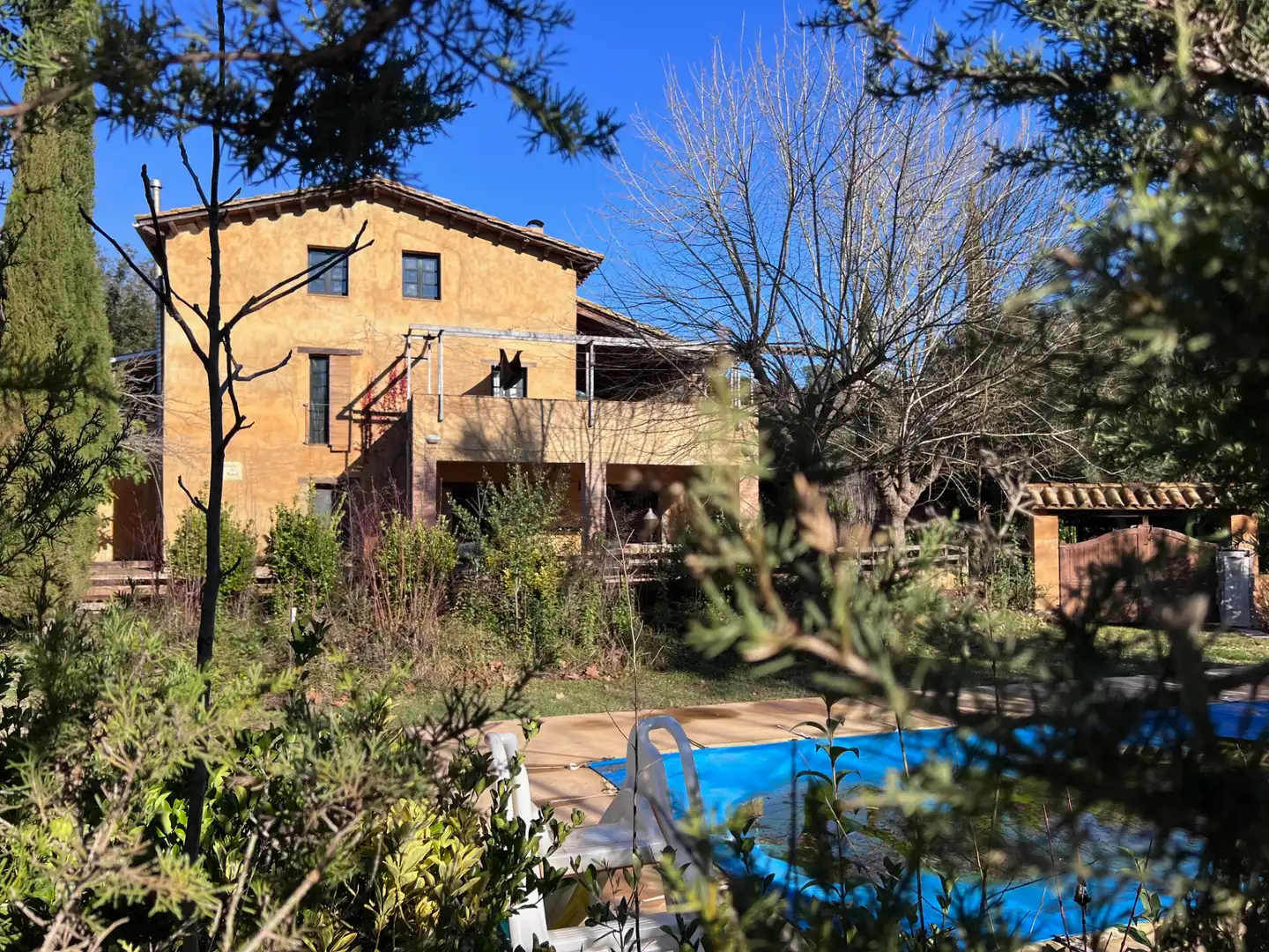 Vista exterior de Finca rústica en venda en Mieres (Girona) amb Aire condicionat, Jardí privat i Parquet