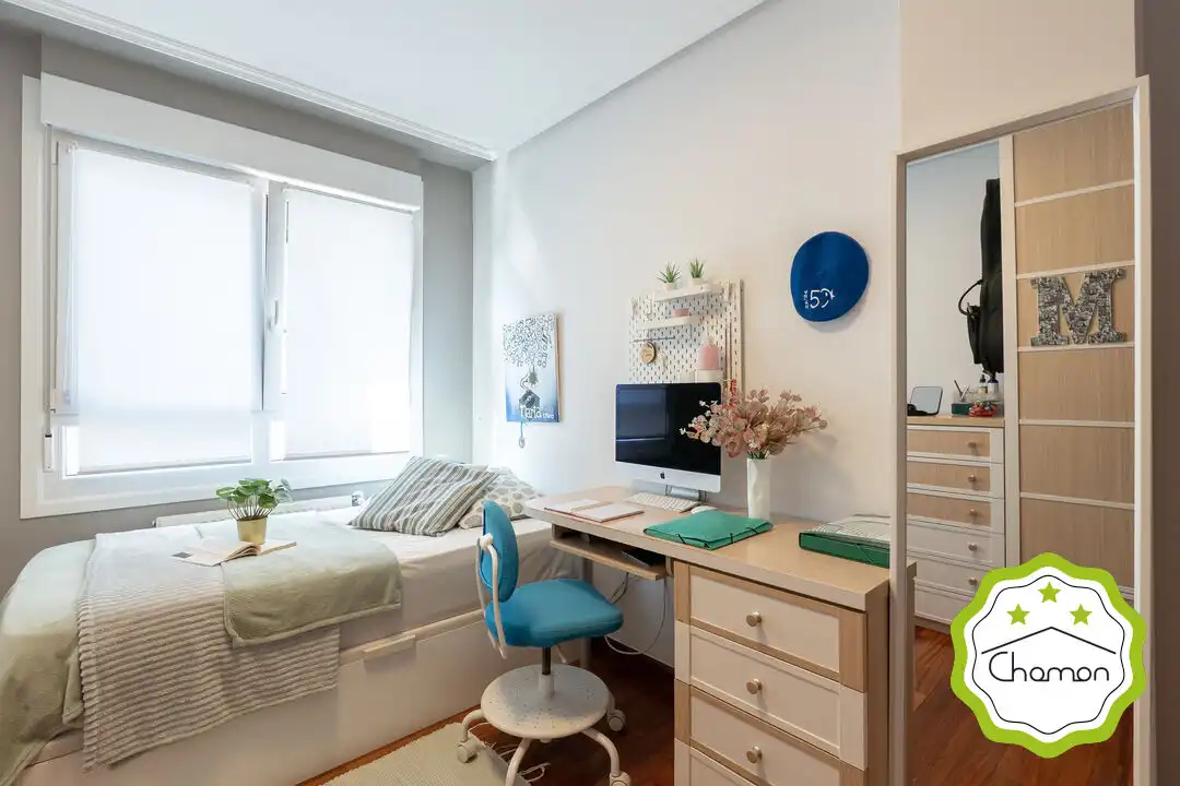 Schlafzimmer von Wohnung zum Verkauf in Bilbao  mit Heizung, Privatgarten und Abstellraum