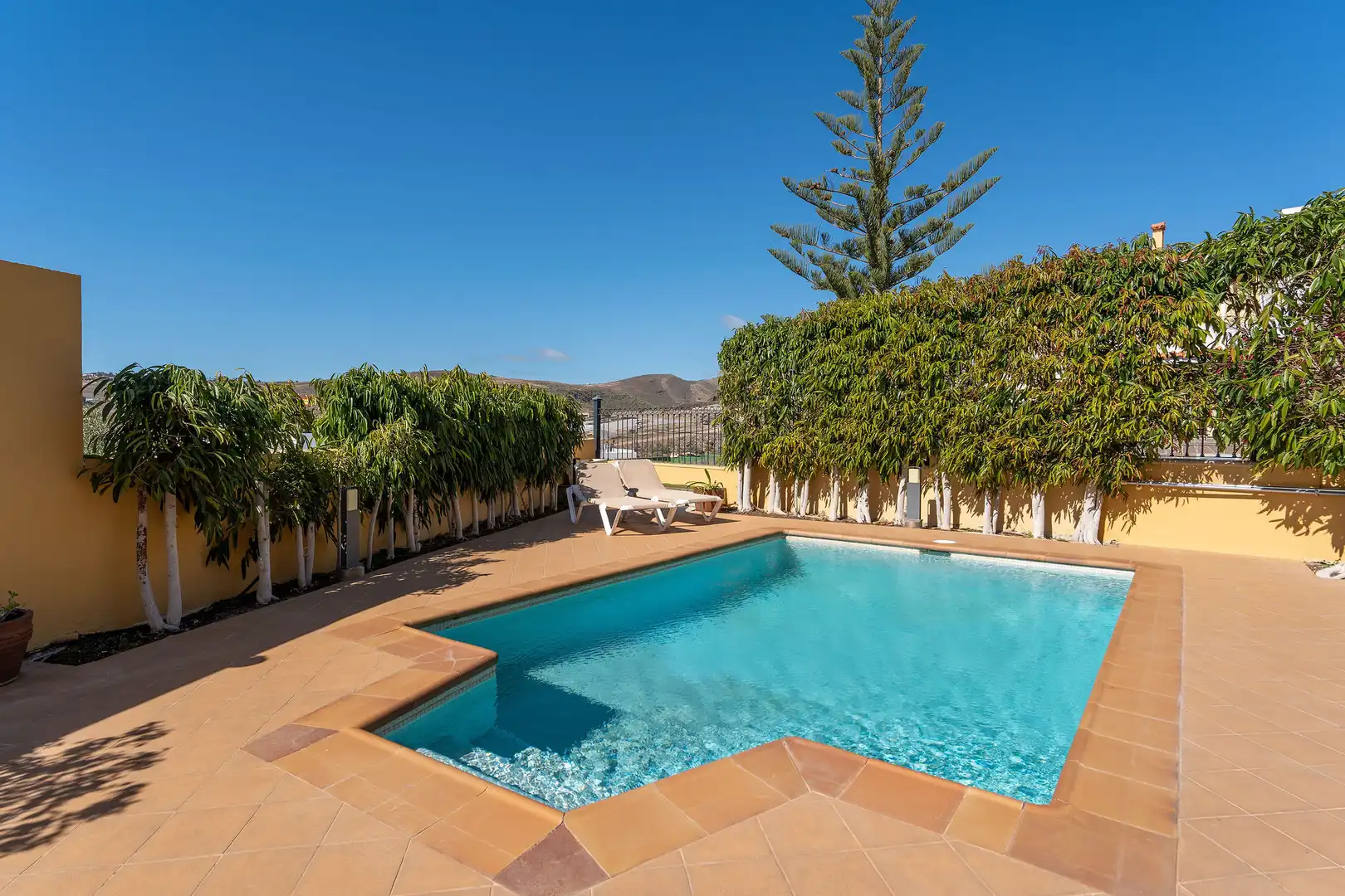 Piscina de Casa adosada en venda en San Bartolomé de Tirajana amb Aire condicionat, Calefacció i Jardí privat
