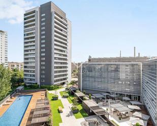Exterior view of Flat for sale in  Barcelona Capital  with Air Conditioner, Heating and Parquet flooring