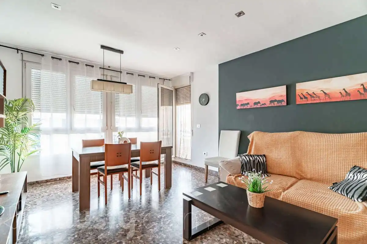 Living room of Flat for rent in Vila-real  with Air Conditioner, Heating and Furnished