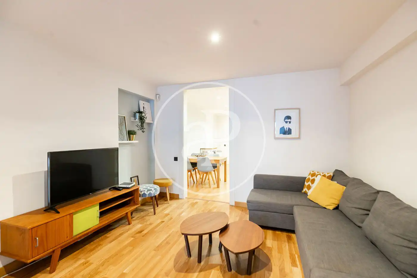 Wohnzimmer von Wohnung zum Verkauf in Barcelona mit Klimaanlage, Heizung und Möbliert