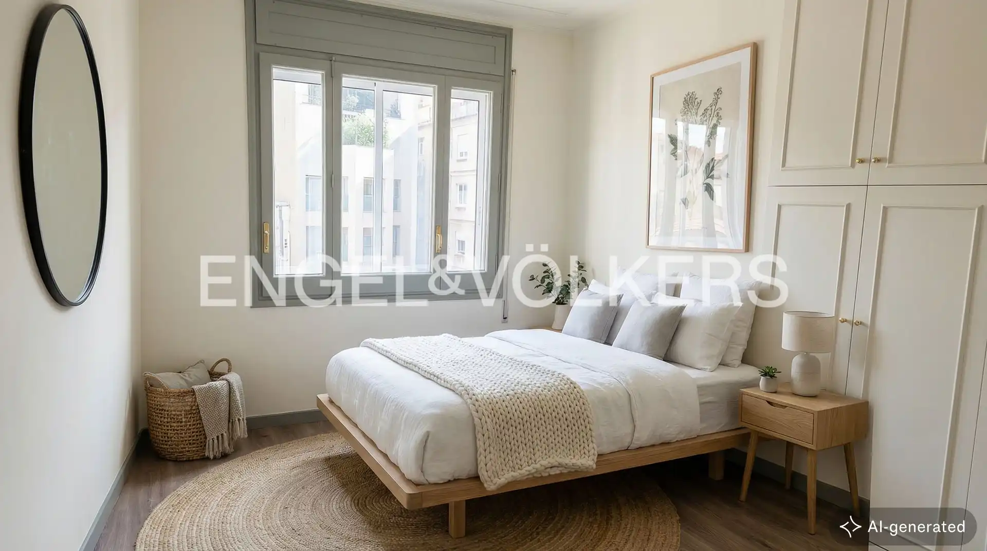 Schlafzimmer von Wohnung zum Verkauf in Barcelona mit Klimaanlage, Heizung und Parkett
