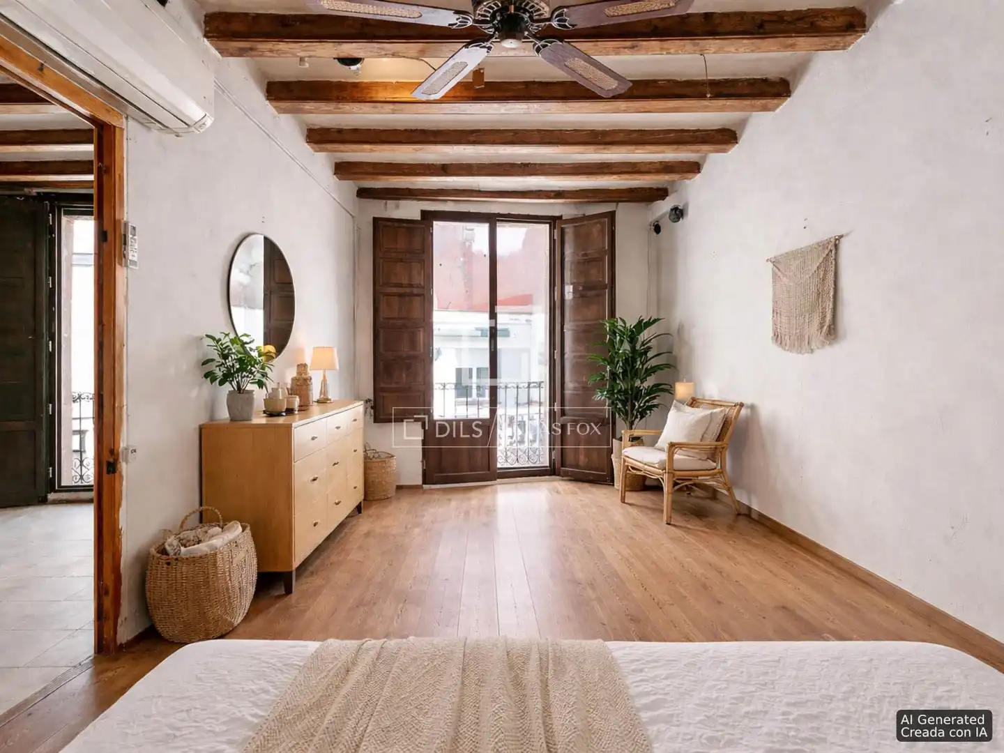 Schlafzimmer von Dachboden zum Verkauf in Barcelona mit Terrasse