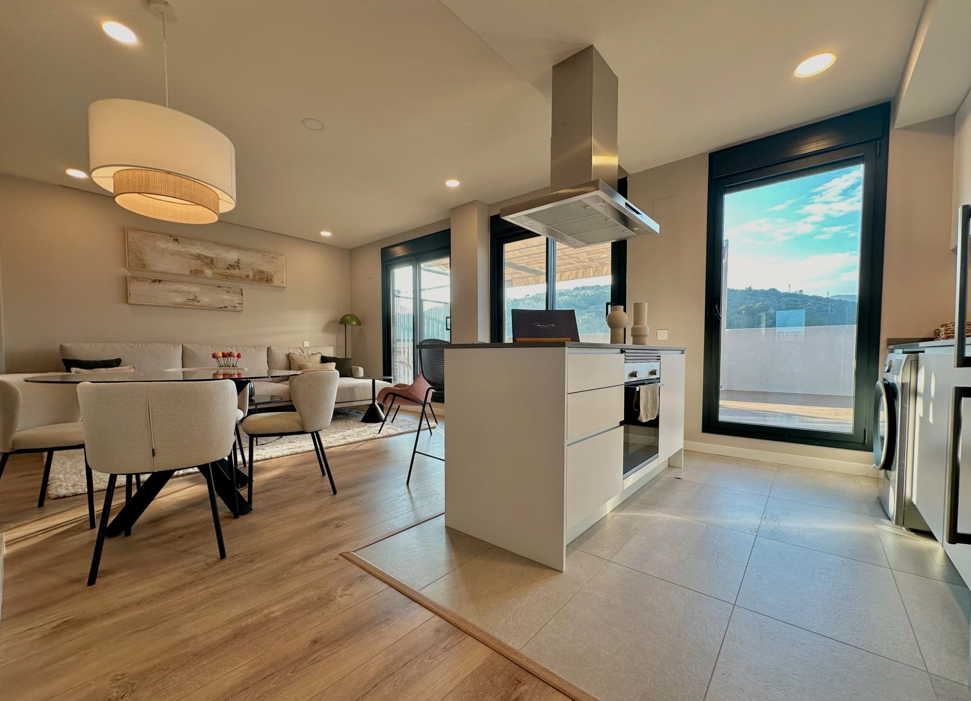 Living room of Attic for sale in Montgat  with Air Conditioner, Heating and Parquet flooring