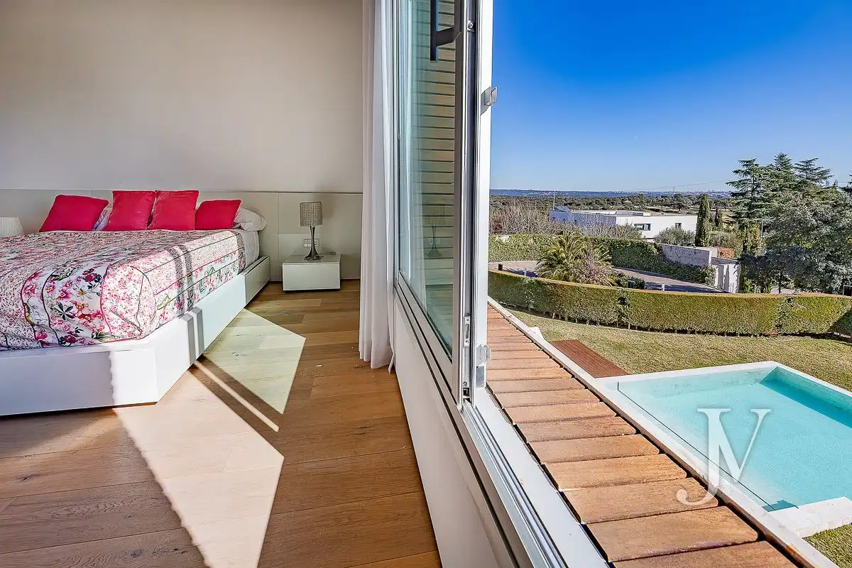 Bedroom of Houses for sale in Madrid  with Air Conditioner, Heating and Private garden