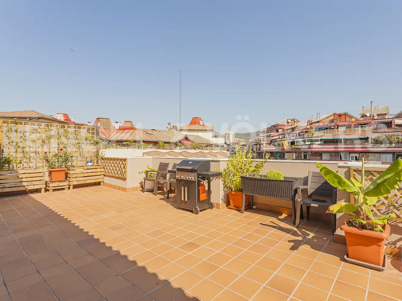 Terrace of Attic for rent in Barcelona  with Heating, Parquet flooring and Terrace