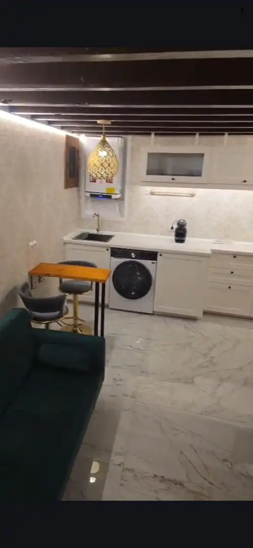 Cuina de Apartament de lloguer en  Palma de Mallorca amb Aire condicionat, Moblat i Rentadora