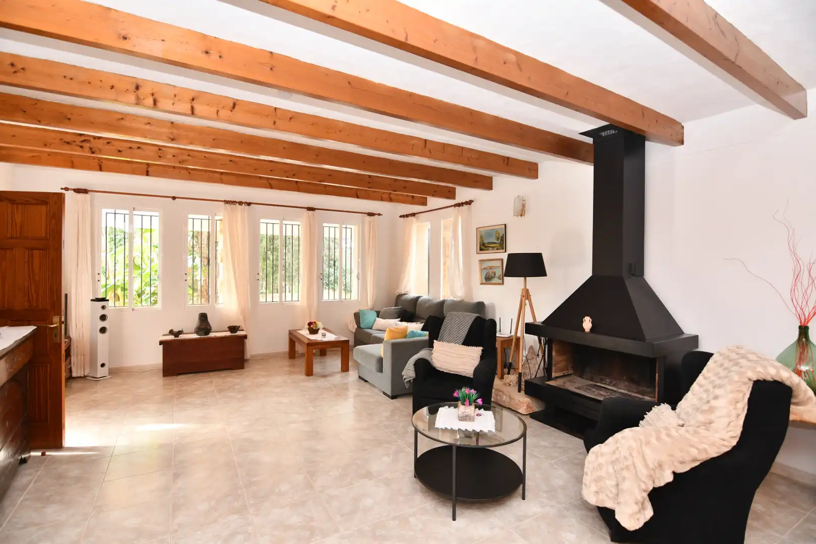 Wohnzimmer von Country house zum Verkauf in Felanitx mit Privatgarten, Terrasse und Abstellraum