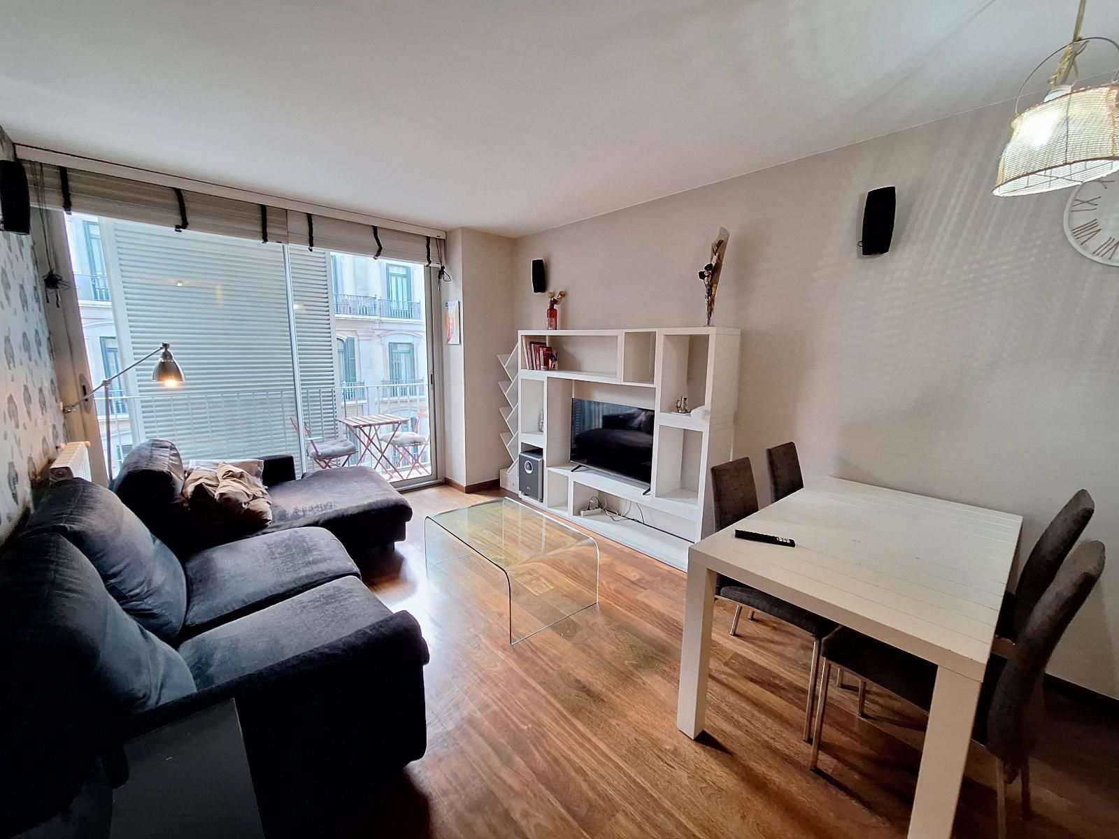 Sala d'estar de Pis de lloguer en  Barcelona Capital amb Aire condicionat, Calefacció i Terrassa